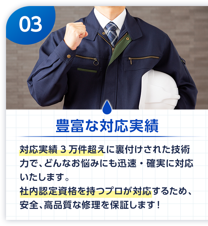 豊富な対応実績